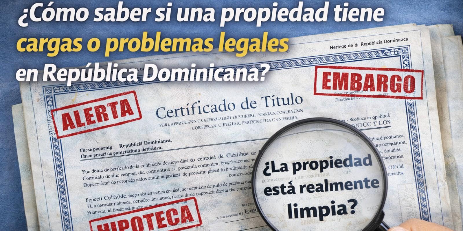 Cómo detectar cargas y problemas legales en propiedades RD